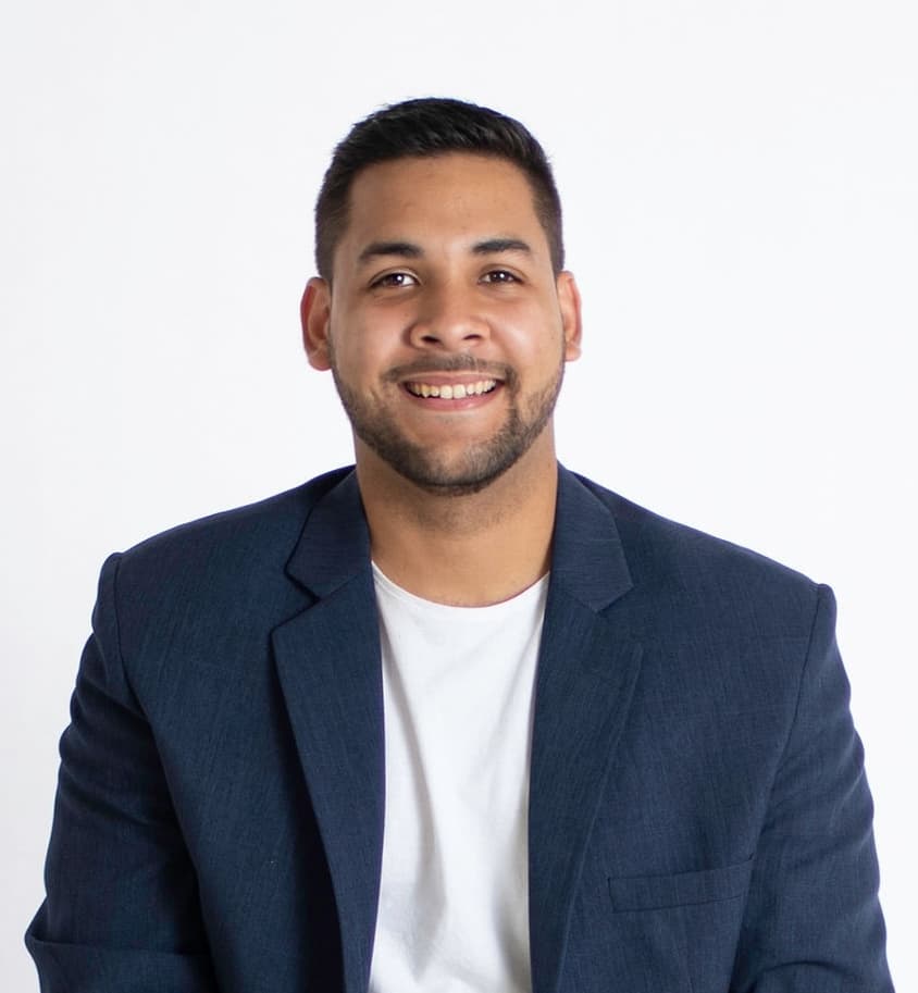 Professional portrait of Andres Rios, founder and product & data leader